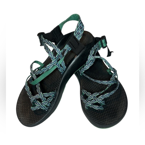 Chaco Women's Sandals - Black and Green - Picture 1 of 9
